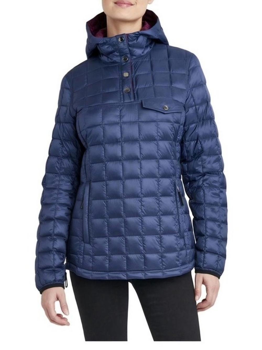 HFX WOMEN'S HOODED PULLOVER Size M Navy Blue / Magenta